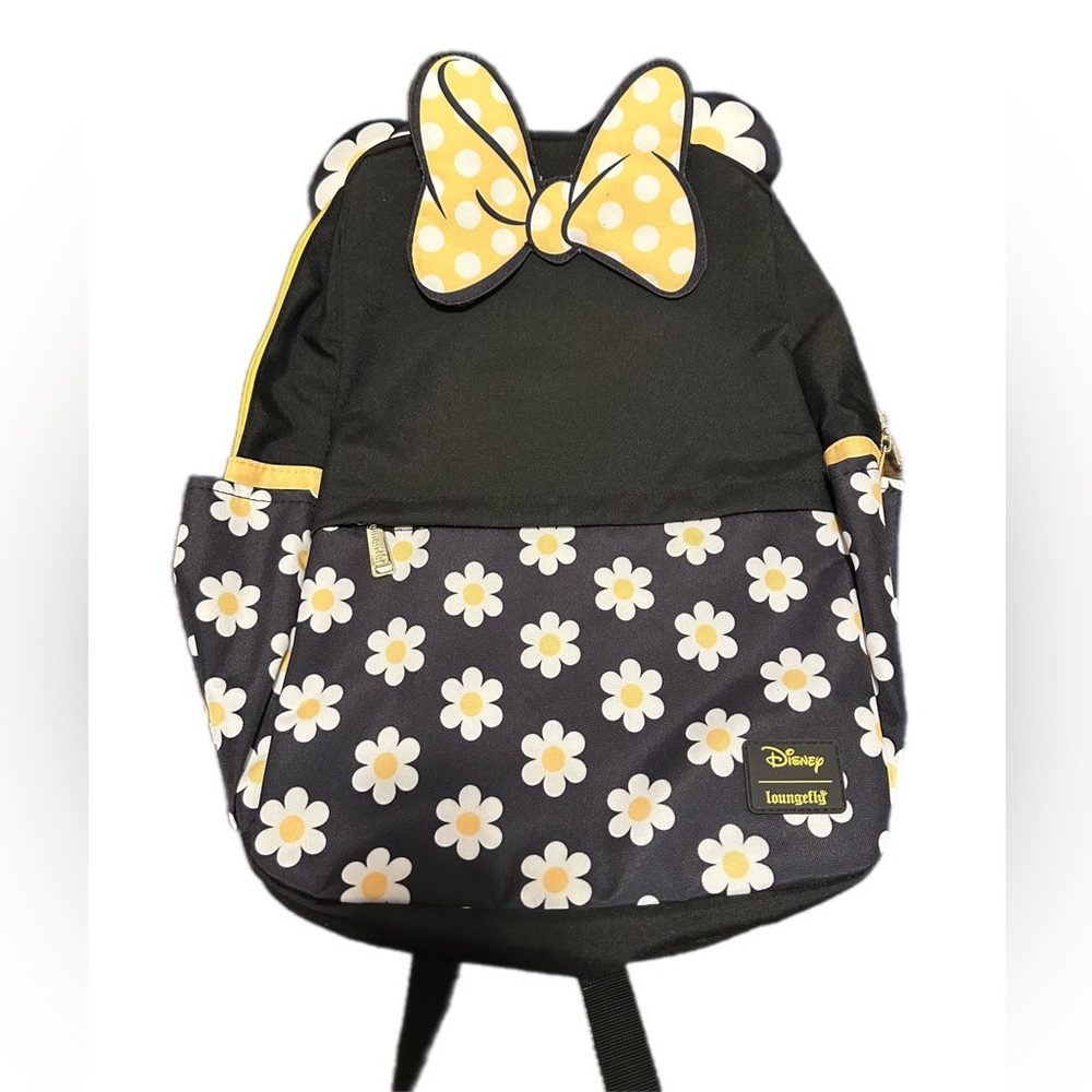 Loungefly Disney Minnie Mouse Flower Nylon Backpack - Picture 1 of 12
